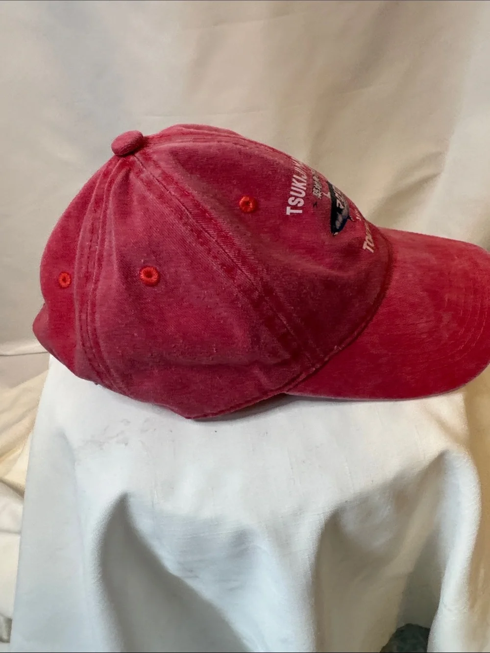 Tokyo Japan Tsukiji market Red Baseball Cap. Adjustable